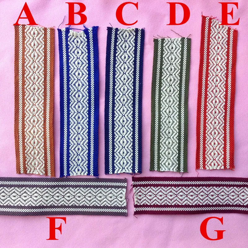 4.5cm cotton woven geometric style strap band webbing,folk ribbon,ethnic ribbon,bag accessories,apparel accessories webbing.