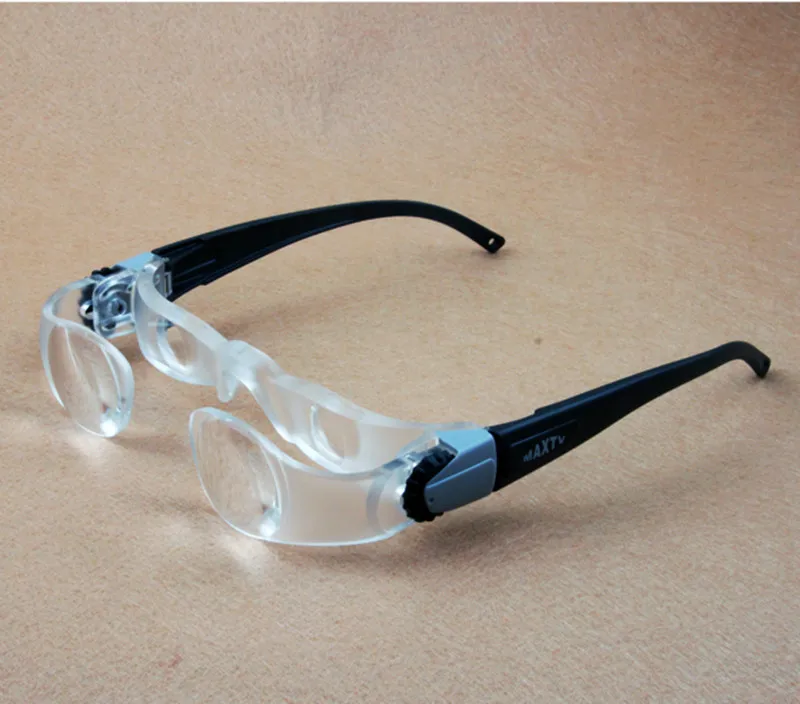 2.1X Goggle Glass Style Reading Repair Magnifier Loupe Magnifying Glass for Old Man Watching TV Reading Newspaper