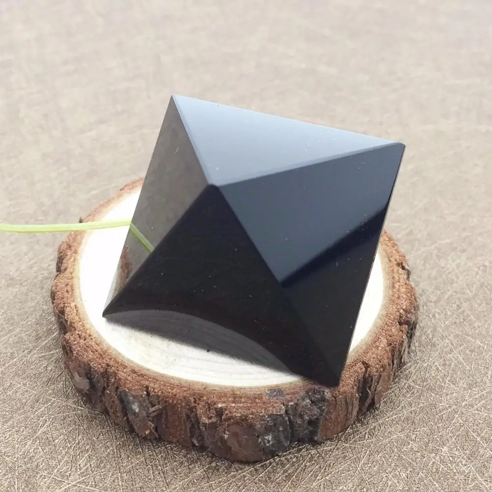 

obsidian quartz pyramid polished crystal natural stone and minerals reiki healing home decoration for sale 1pcs