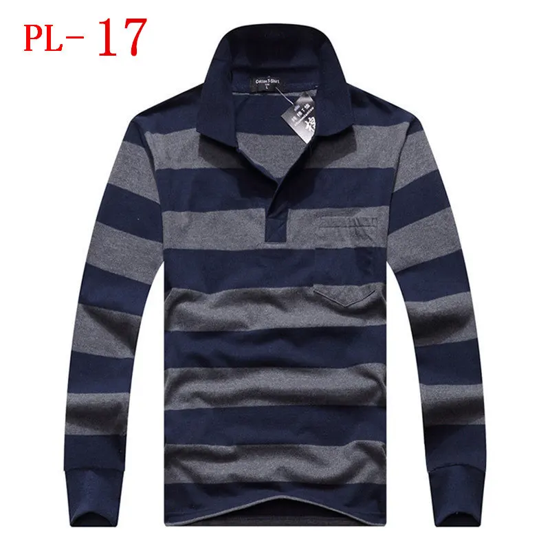 New Fashion Mens 100% Cotton Casual Long Sleeve Stripe T Shirts Stitching Color