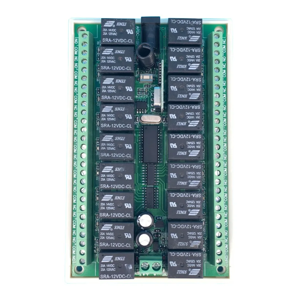 DC12V 24V 18 CH 18CH RF รีโมทคอนโทรลไร้สายมอเตอร์ระบบสวิทช์เครื่องส่งสัญญาณ + ตัวรับสัญญาณ/โคมไฟ/ประตูโรงรถ/บานประตูหน้าต่าง/หน้าต่าง