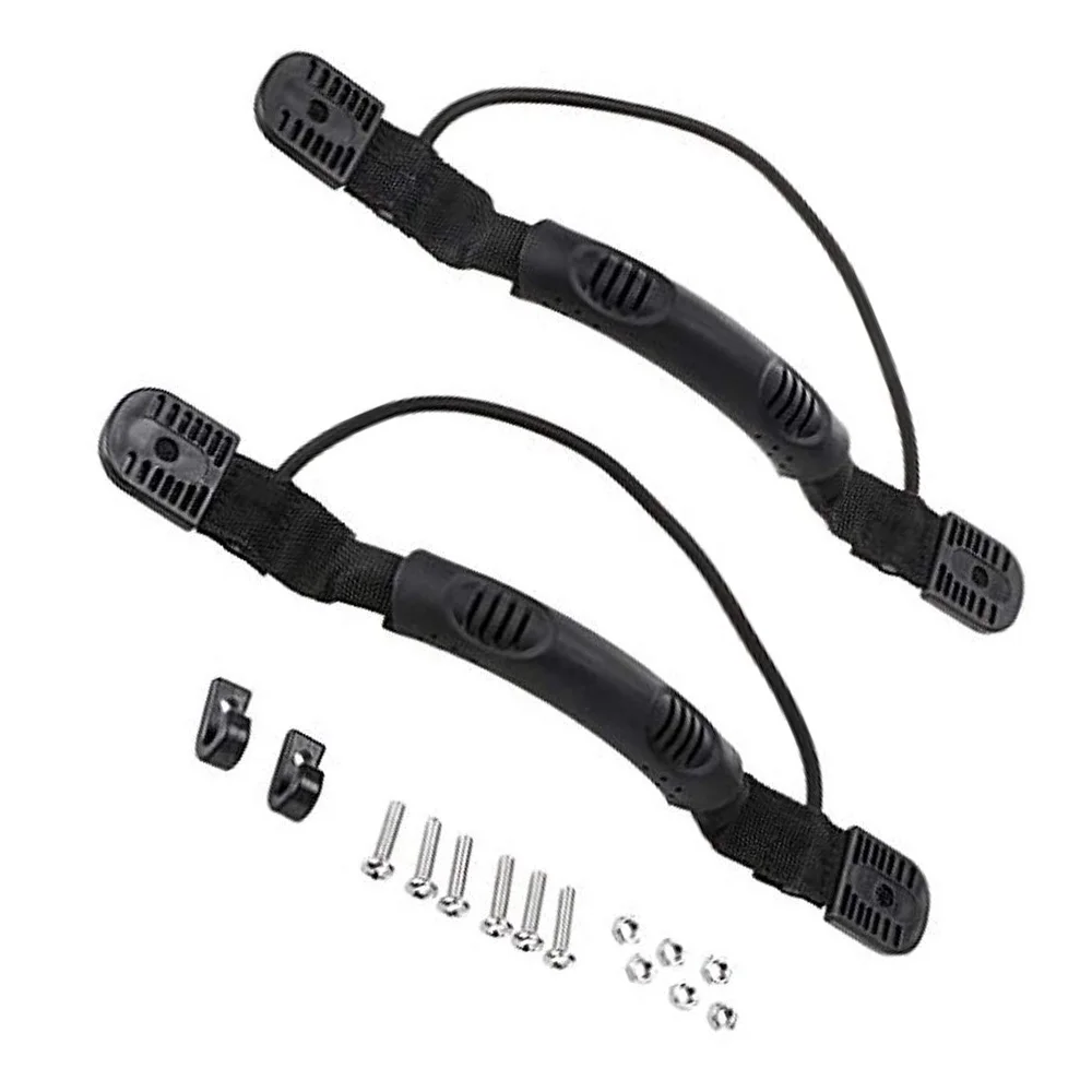 2PC Kayak Side Mount Carry Handles Canoe Carry Handle Park with J-hook Bungee Cord