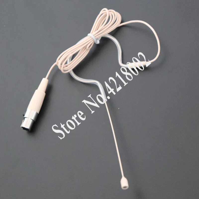 Pro Skin Mini XLR 3 Pins TA3F 3PIN Ear Hook Hanging Headset Microphone Mic for AKG Wireless Beltpack Transmitter Karaoke Mic