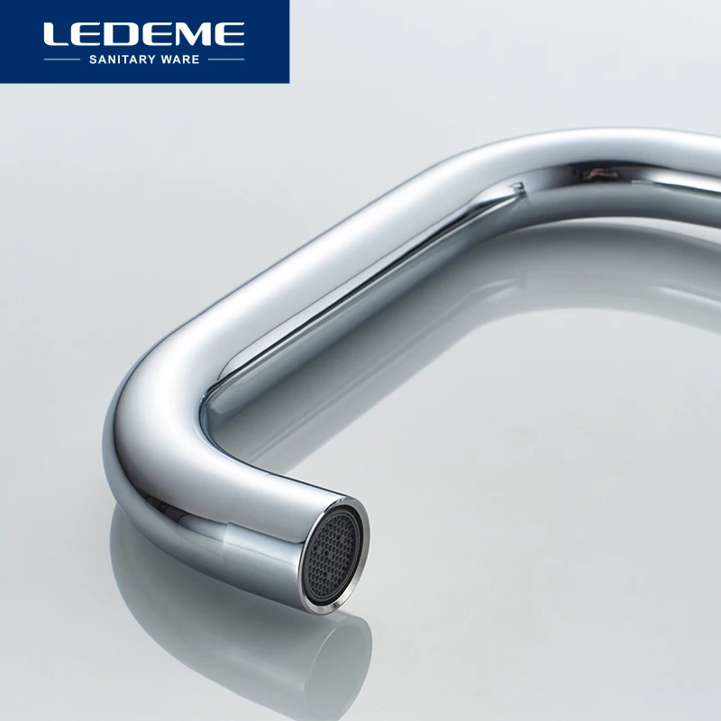 LEDEME Kitchen Faucet Deck Mounted Hot and Cold Water Universal Rotatable Vegetable Sink Mixer Tap Kitchen Faucets L4067