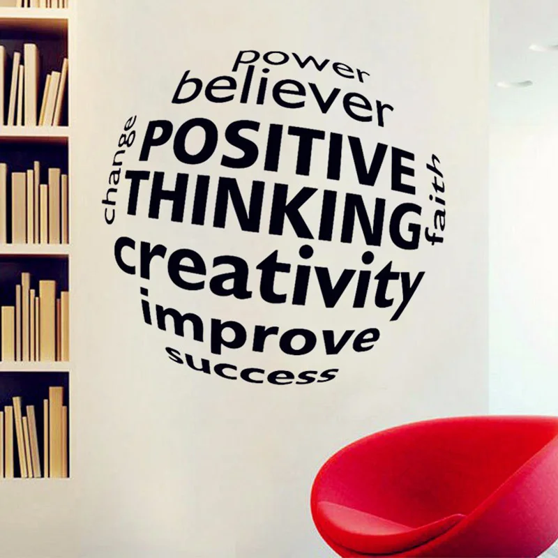 

POOMOO Business Motivation Quotes 3D Visual effect Wall Decal Mural - Office Sticker Wall Decor - Office Scene Wallpaper Design