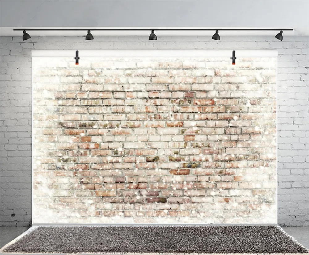 Laeacco-خلفية لصور الأطفال ، خلفية جدارية من الطوب لصور الأطفال ، خلفية صور شخصية لاستوديو الصور