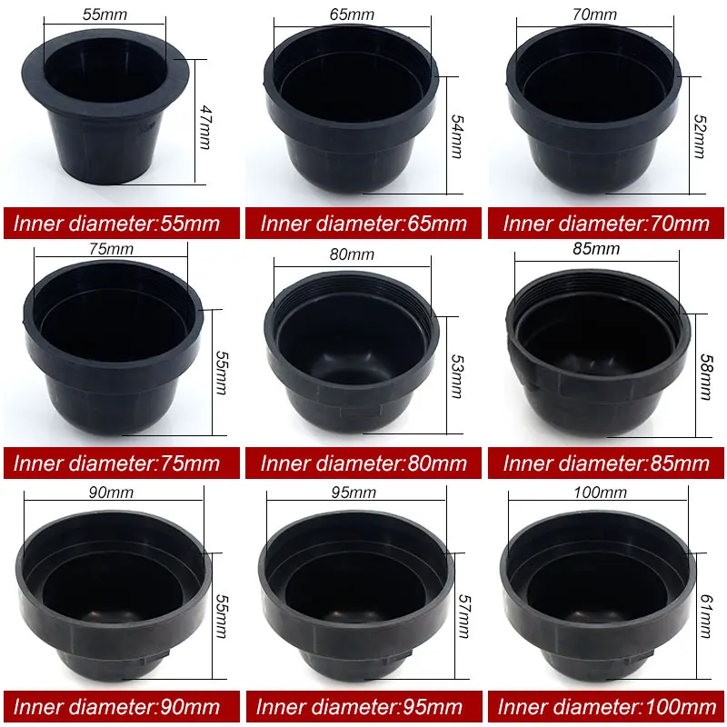 HID LED Headlight Car Dust Cover Rubber Waterproof Dustproof Sealing Headlamp Cover 55/65/70/75 80mm 85mm 90mm 95mm 100mm 105mm