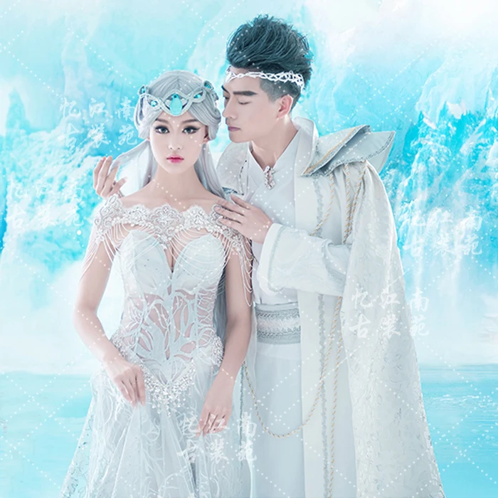 

Xue Yu Ling Cheng Ice Land Snowy Princess Costume Hanfu Fairy Tale Hanfu Costume Photography Hanfu for Woman