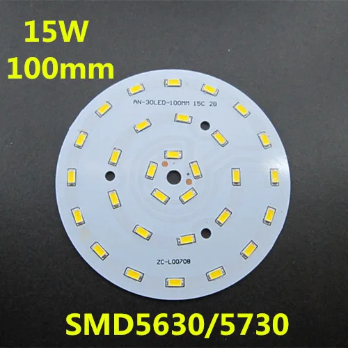 

10pcs 15W 100mm 5630 5730 SMD Super High Brightness Lamp Plate, 30 LEDs PCB Panel For LED Bulbs