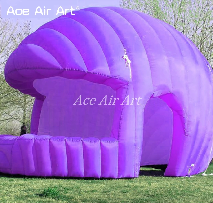 Good shape blue inflatable helmet style kisok,air party dome igloo bar booth for outdoor promotion