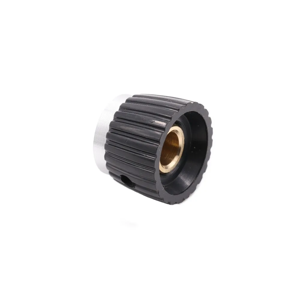 19,5x15,5mm Aluminium Kunststoff Set Pointer Knob Cap Für Marshall Gitarre AMP Wirkung Pedal Overdrive 1/4 "Messing einfügen Schwarz Gold – Detail 9
