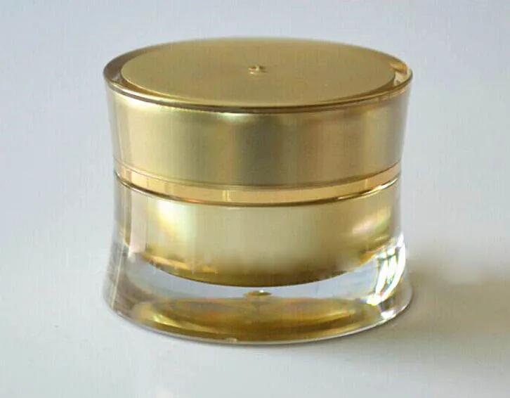 

10ml ACRYLIC gold small cream jar ,plastic 10g cosmetic container ,cream jar 10g Cosmetic Packaging wholesale