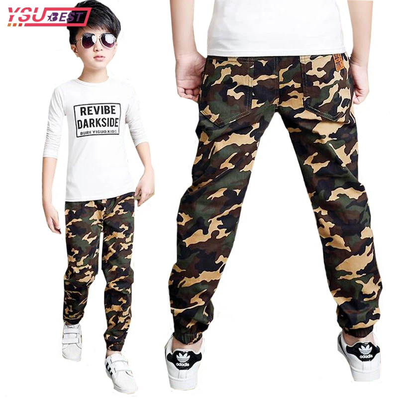 

2022 New Boys Pants Children Pants Army Kids Clothes Casual Trousers For Teenage Boys Clothing Sport Fashion Camouflage Clothes