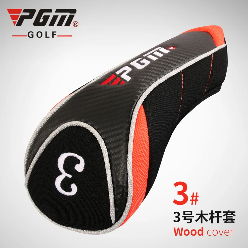 Black Golf Head Covers Driver 1 3 5 7 Putter Fairway Woods Headcovers Metal Neoprene Traditional Plain Protective Covers