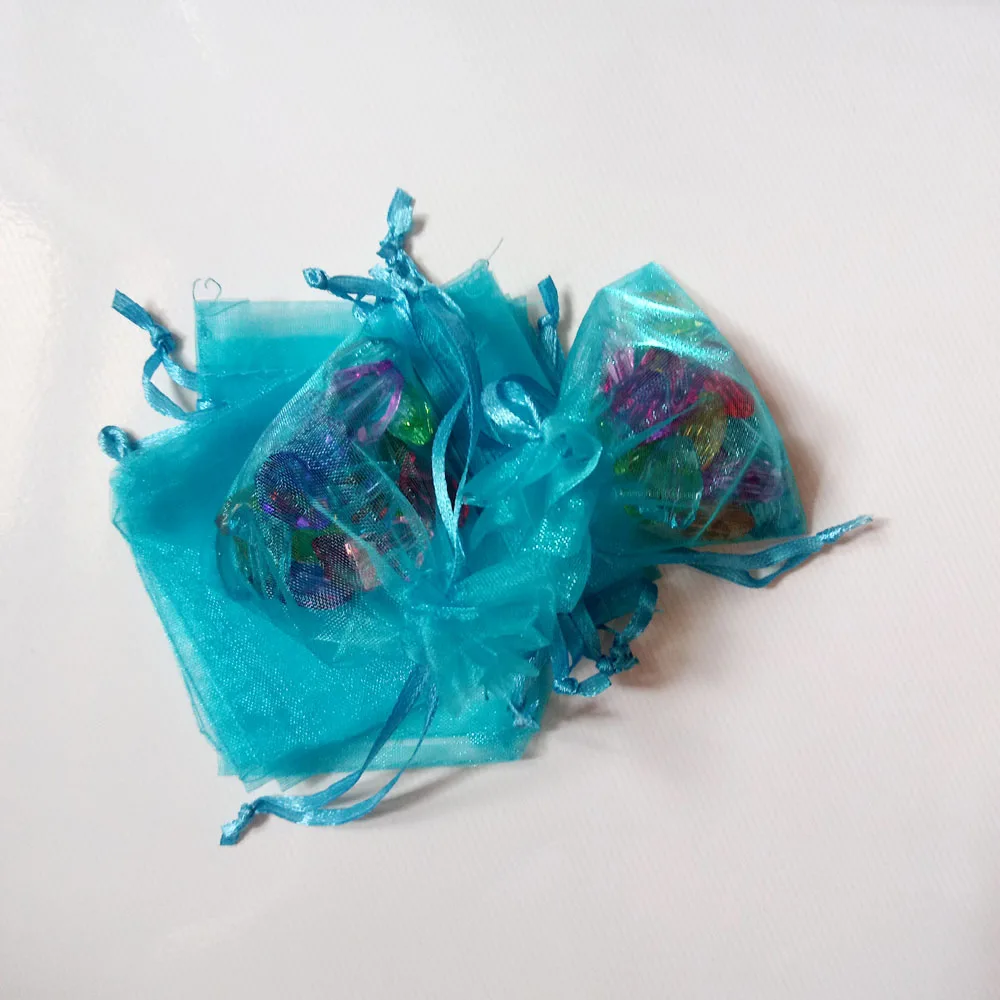 Bolsa de Organza de 10x15cm, 200 Uds., embalaje de joyería, bolsa de exhibición de joyería, bolsas de regalo para boda, bolsa con cordón, bolsa de almacenamiento de viaje para mujer