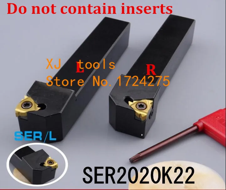 SER2020K22/ SEL2020K22 Toolholder 20*20*125MM CNC turning tool holder, External Threading turning tools, Lathe cutting tools