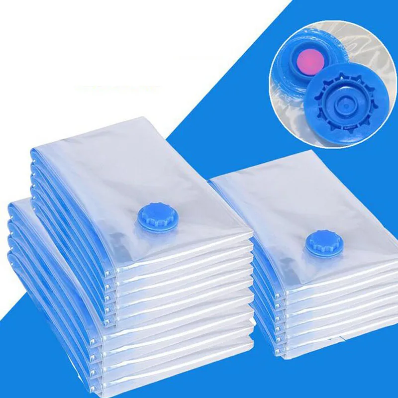 100pcs Vacuum Compressed Storage Bag Space Saver Saving Vacuum Seal Compressed Bag Organizer for Clothes Quilt ZA4685