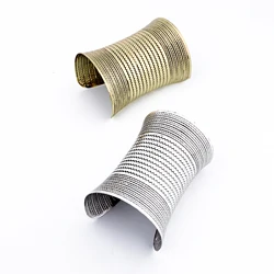 Dayoff Bohemia Ethnic Vintage Wide Open Cuff Hand Bracelet Bangles For Womens Jewelry Carved Wave Huge Bracelets B193