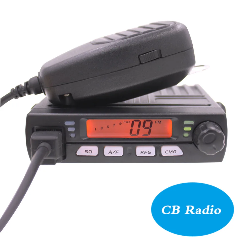 Mini Rádio Móvel CB-40M 25.615-30.105 para Carro Canal de Emergência Smart Transceiver Amateur Compact AM Radio AR-925 8W 40CH 9/19