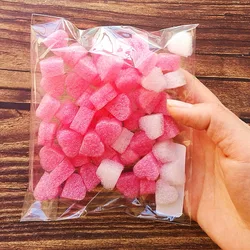 Fluffy Slime Filler Kids Sludge Release Toy Soft Clay Mud Pink Heart Love Beads Foam Strip Slime Accessories DIY Material