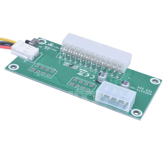 10pcs-Free Shipping New PC Desktop ATX 24Pin Dual PSU Power Supply Sync Starter Extender Cable for BTC Miner BTC