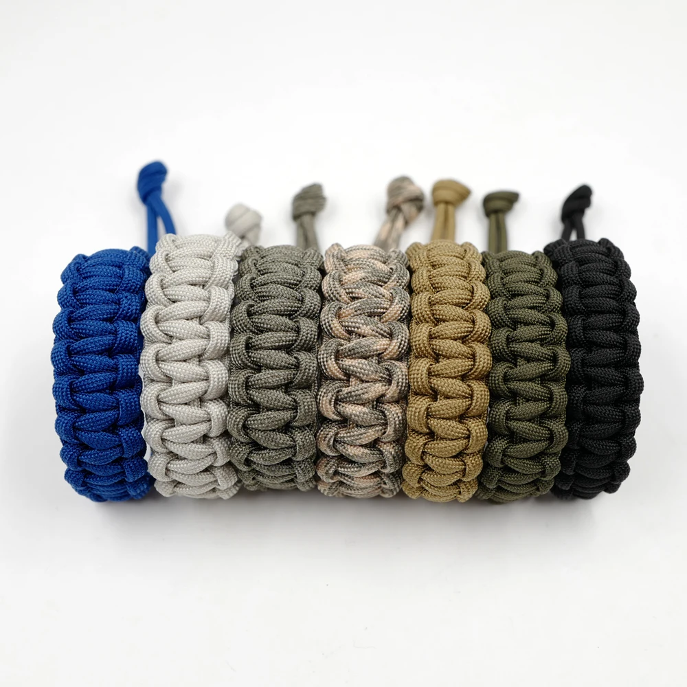 New Arrival Adjustable Survival Emergency 550 Paracord Bracelet Parachute Cord Bracelet For Camping Hiking Outdoor