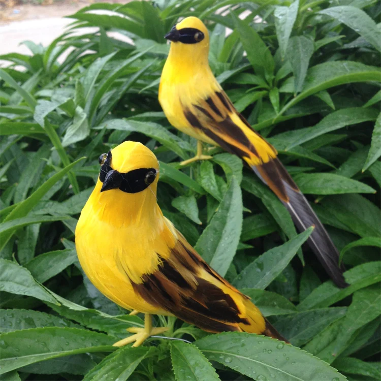 Yellow Bird Model Foam and furs Oriole Dolls, New Simulation Gift, about 22cm, 1496, 2 Pcs