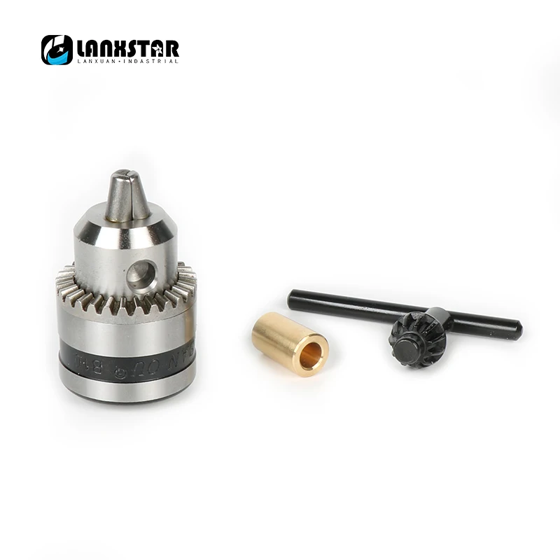 High Quality B10 Chuck with Sleeve Fit Motor Shaft 3.17mm/4mm/5mm/6mm/6.35mm/7mm/8mm 0.6~6mm Mini Drill B10 Taper Chuck