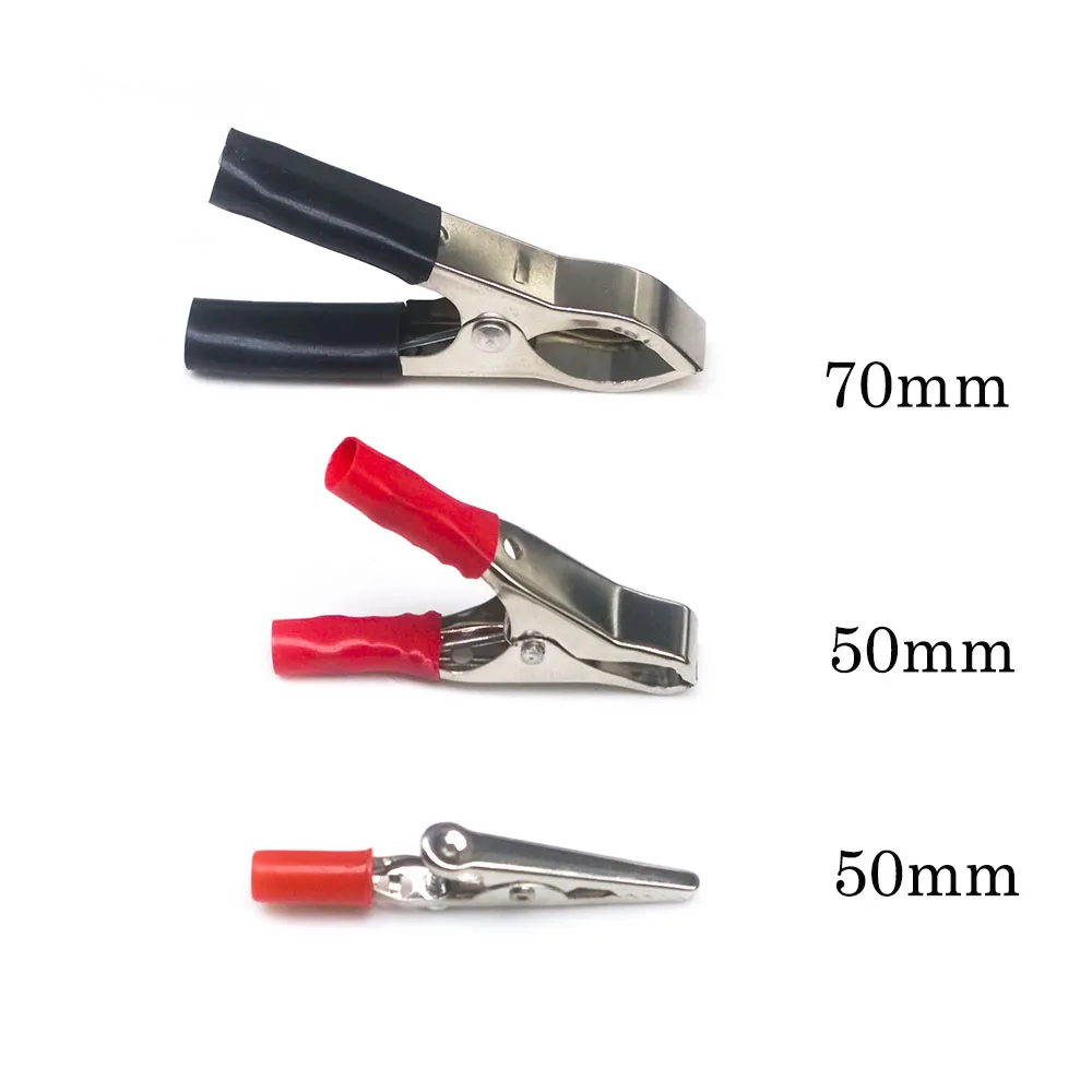 10 pcs/lot 1-10 Single Handle With screws 50mm 5A Iron Alligator Clips Electrical Clamp for Testing Probe Meter Crocodile Clip