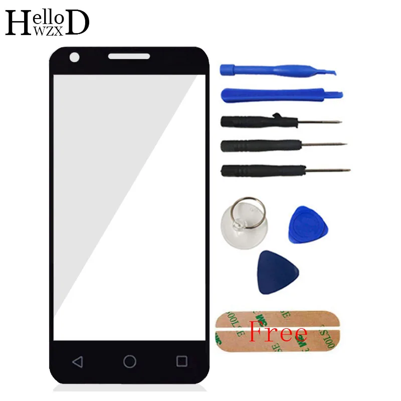 Front Outer Glass Touch Lens For Alcatel One Touch Pixi 3 4.5 4027D 4027X 5017 5017E OT4027 4027 VF795 Speed 6 Panel Adhesive