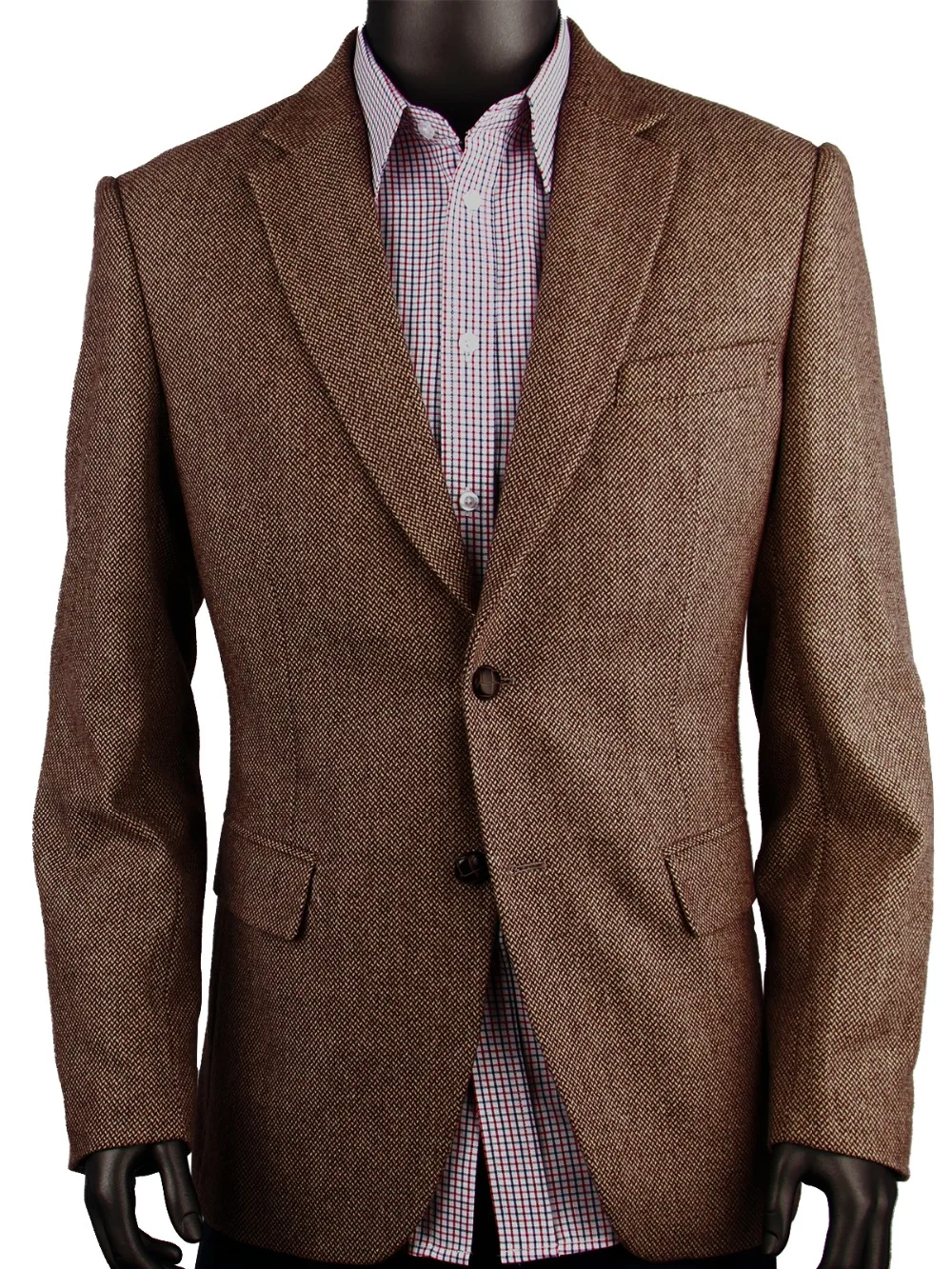 Dark Brown Pattern Mens Tweed Jacket Men Tailor Made Causal Blazer,Slim Fit Tweed Men Suit Jacket Veste Homme Costume Luxe