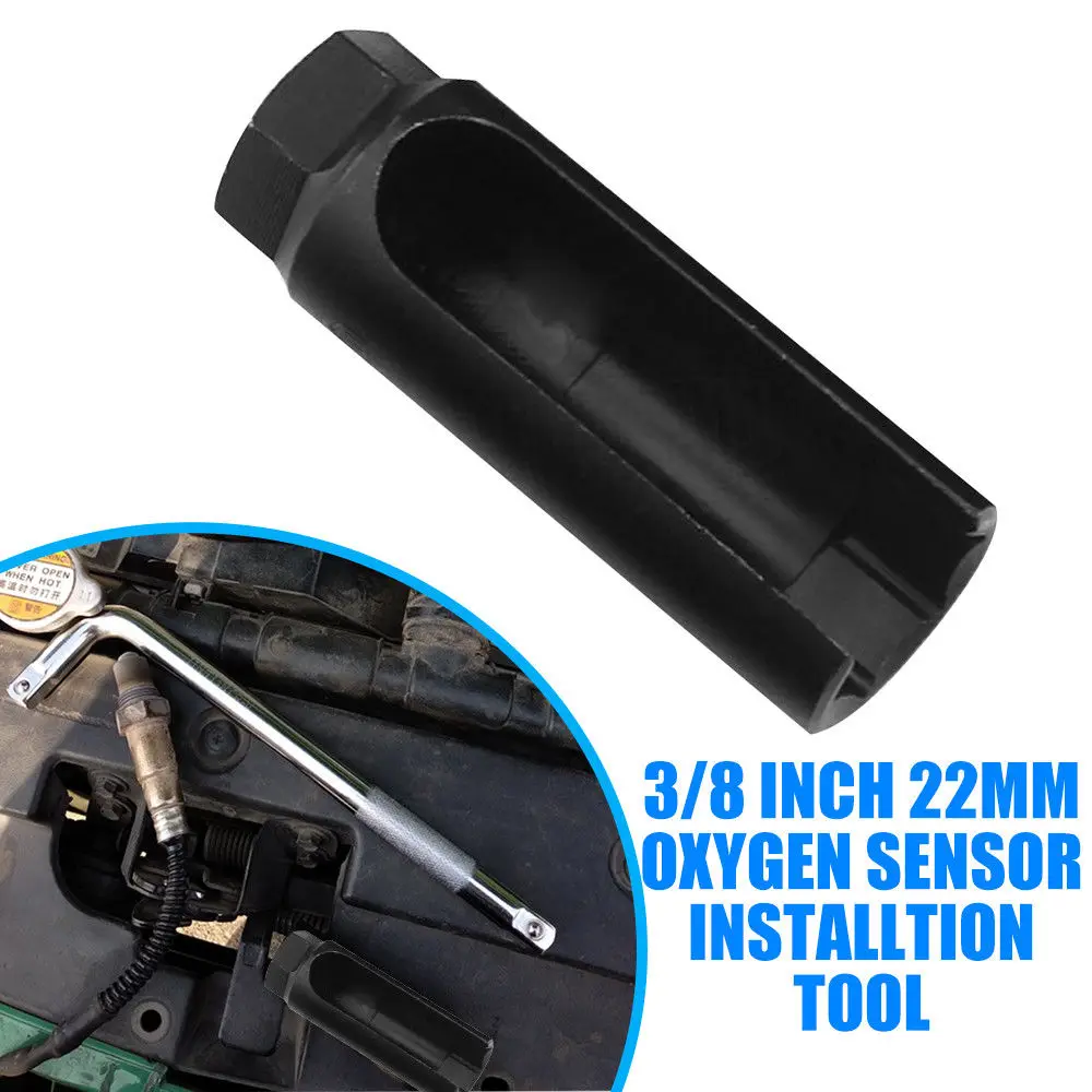 Durable CR-V Qxygen Sensor Wrench 6 Point Socket with Cutaway 18mm Cut-Out 3/8 Inch Drive Oxygen Sensor Removal Tool