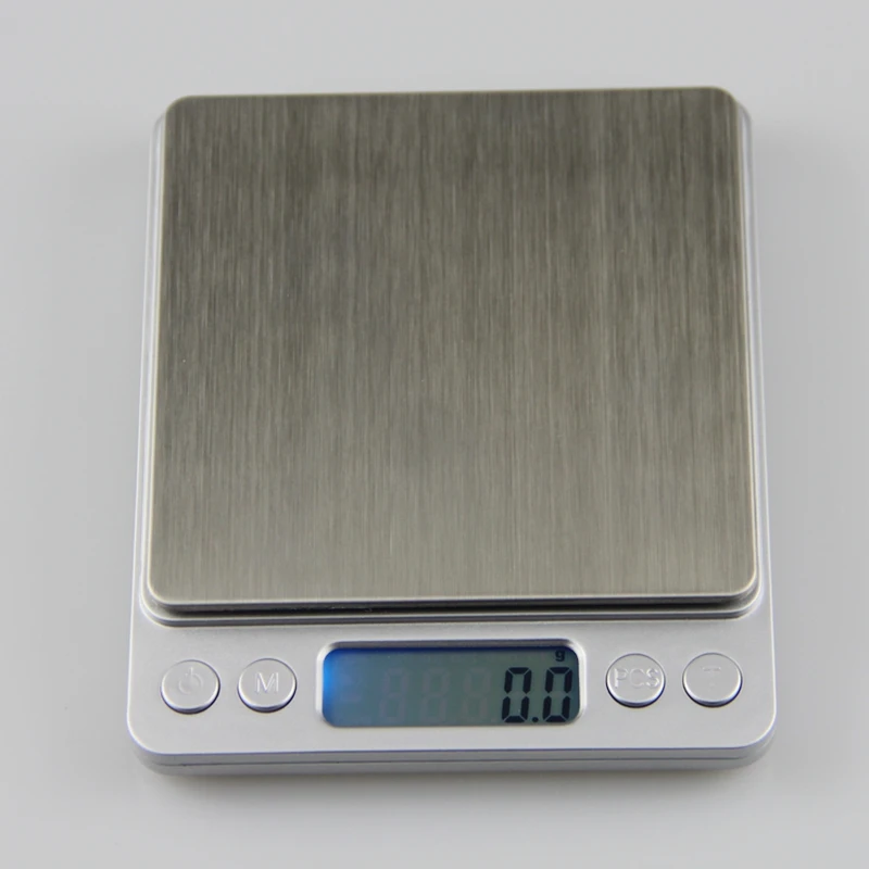 3kg 0.1g Kitchen Electronic Scales 3000g 0.1g LCD Digital Pocket Food Diet Scale Jewelry Lab Weight Balance With Two Tray 4Units