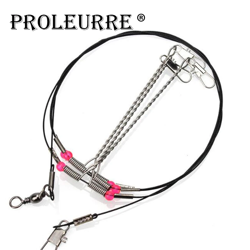 

Proleurre 1Pcs Fishing Line Steel Wire Splitter Leader fishing tackle box fishing gear accessories Connector copper swivel tool