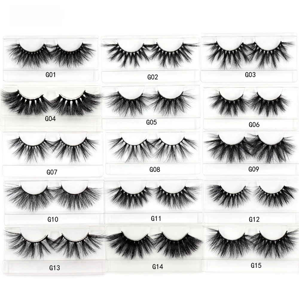 LEHUAMAO 100 Pairs/lot 25mm 5D Mink Eyelashes Fluffy Natural Long Criss-cross Cruelty Free Soft Dramatic Eyelashes