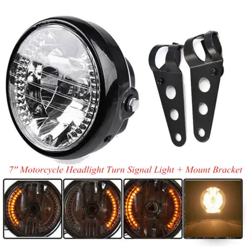 

Universal 7'' LED Headlight Turn Signal Indicator Mount Bracket For Harley Honda Yamaha kawasaki Suzuki Motorcycle