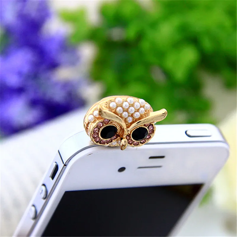 Owl 3.5mm Dust Plug Cap Cell for iPhone Samsung Earphone Jack Plug Headphone Plugs Anti Dust Plug Phone Accessories
