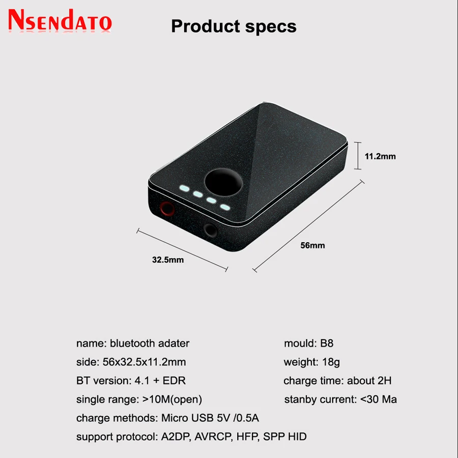 2-In-1 3.5Mm Jack Stereo Bluetooth Transmitter Receiver Adaptor Bluetooth 4.1 Transmisi Audio Nirkabel Receiver Aux Adaptor