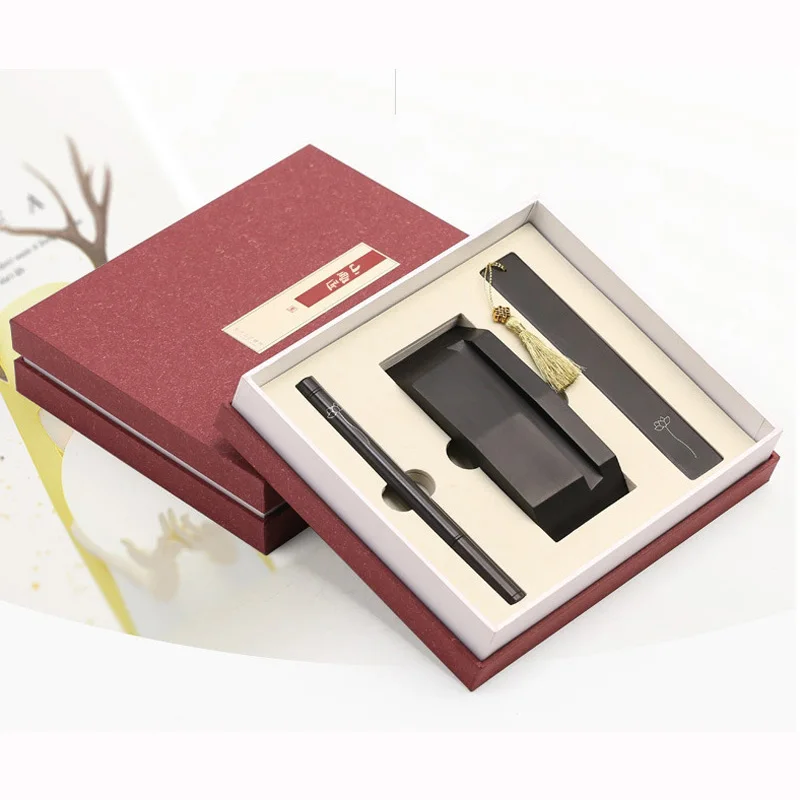 

3pcs /set High-grade Wooden Signature Pen +Bookmark + Phone Holder Natural Color for Business as Luxury Gift