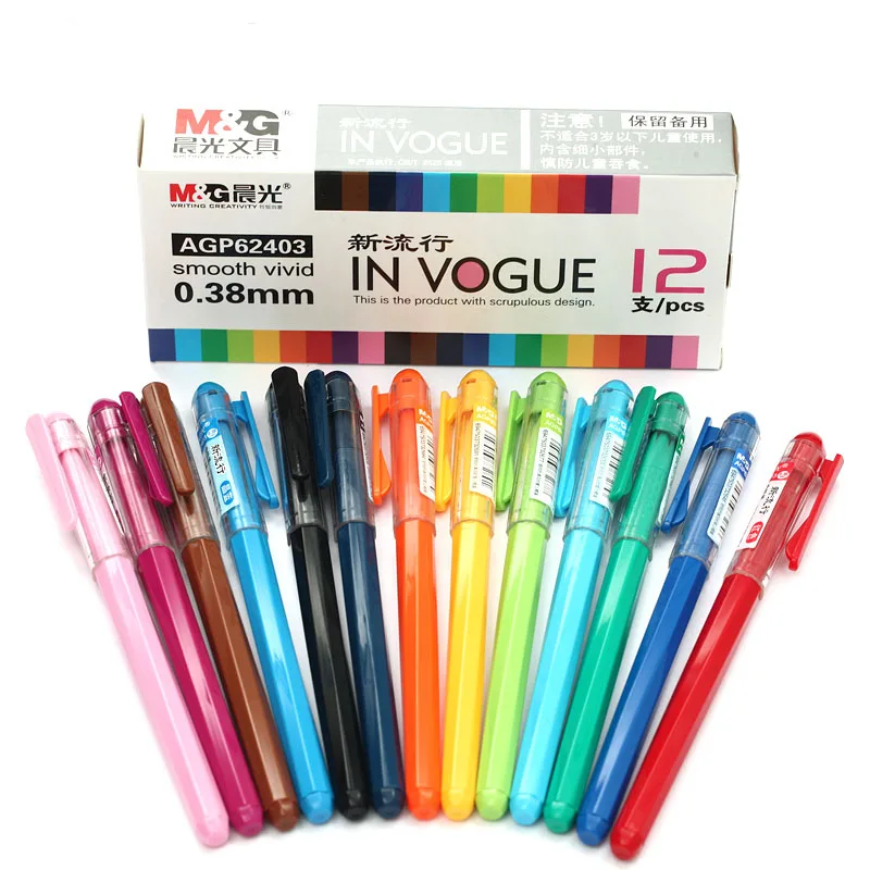 Fashion Cool Colorful 13-Color 0.38mm Needle-Tip Fineliner Gel Pen for School Stationery & Office Supply