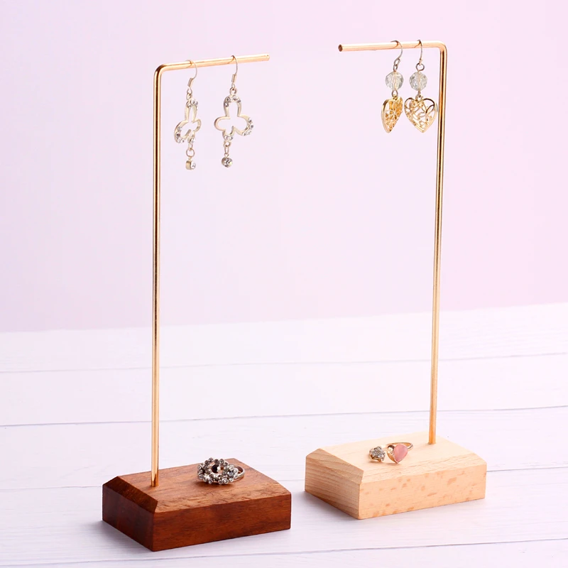 

Black Walnut Earrings Pendant Display Holder Pendant Chain Display Stand Jewelry Display Rack