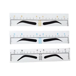 25pcs Airbrush Eyebrow Sticker Microblading Eyebrow Stencil Brow Ruler Sticker Shaping Measuring Tools PMU Accessories Supplies