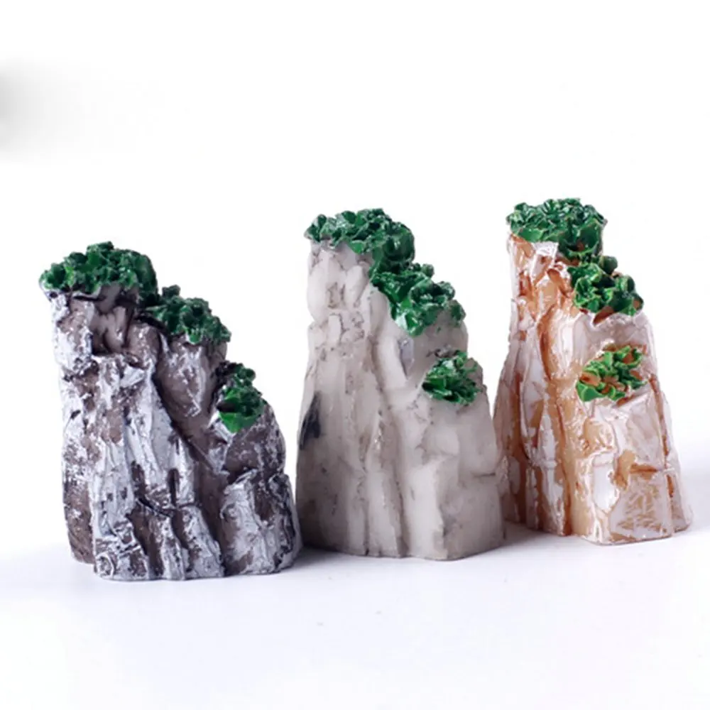 Juego de 5 uds. De Mini juguetes en miniatura de montaña, adornos para bonsái, plantas, jardinería, accesorios de jardín, suministro de decoración del hogar de resina Natural