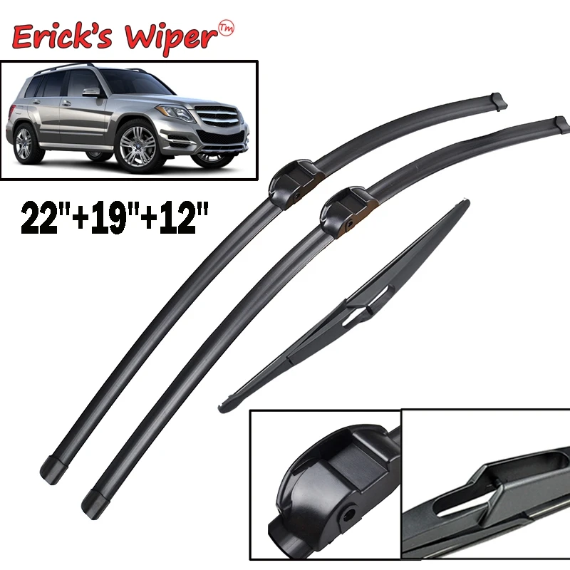 Erick\'s Wiper LHD Front & Rear Wiper Blades Set For Mercedes-Benz GLK-Class X204 2008 - 2014 Windshield Windscreen 22\