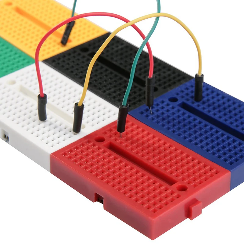 170 Tie-points Mini Breadboard Solderless Breadboard Prototype Protoboard for Arduino DIY with 6 Colors 35*47*8.5mm