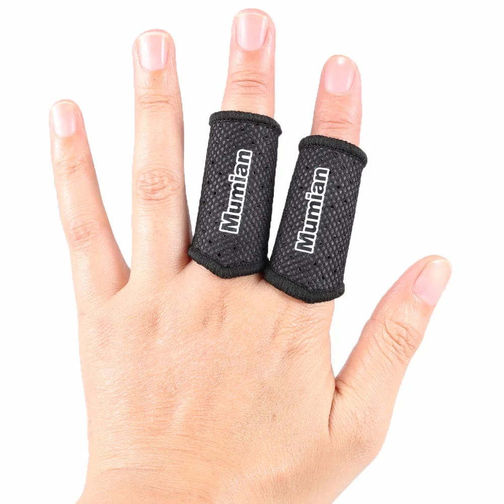 2x Stretch Elastic Arthritis Finger Fingerstall Support Protector Sleeve Sport Strap Wrap