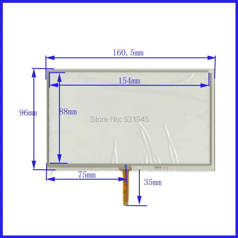 

ZhiYuSun New 7 Inch Touch Screen 161mm*96mm for 7 GPS GLASS 161*96 for tble compatible for soling gps touch