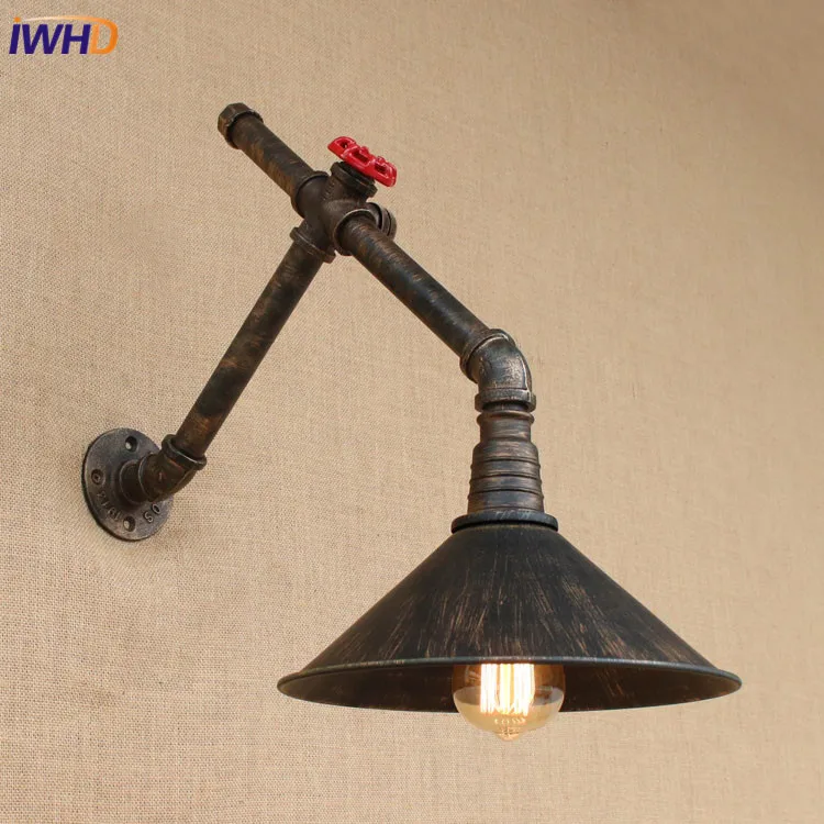 

Wall light Edison Light Bulb Water Pipe Wall Lamp Sconces Loft American Country Lighting Retro Industry Vintage Iron Wall Lamps