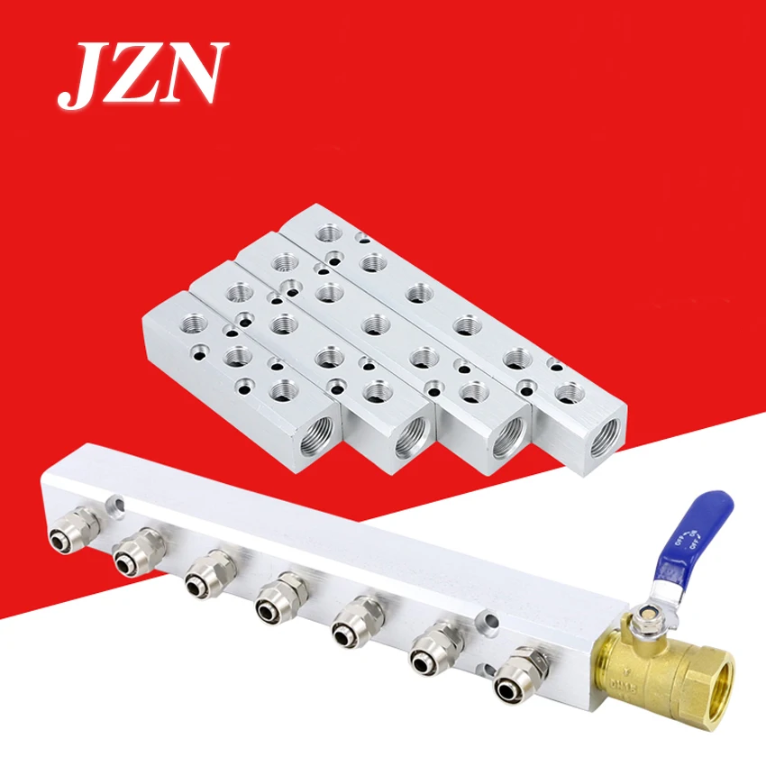 Air pump gas block distributor air compressor manifold plate gas straight vent pipe quick plug connector gas multi-pipe