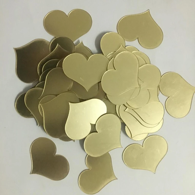 50 יח'\חבילה 4*5cm 3D אקריליק משטח מראה זהב לב בצורת קיר מדבקת חדר שינה חתונה קישוט קיר מדבקות אהבת אמנות פוסטר